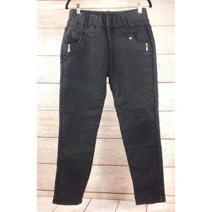 Women's Elastic Warm Legging High Waist  Slim Fit Stretch Skinny Pants Black